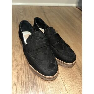 Dolce Vita Aubree Woven Loafers Black Office Work Business‎ Size 6.5 EUC